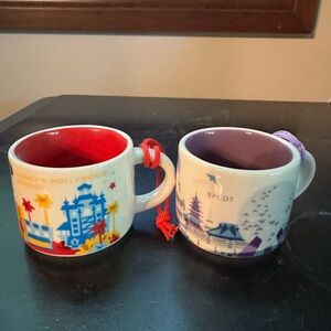 Disney Starbucks collection of 8 ornament mugs